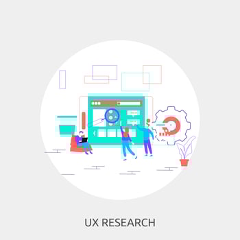 UX Research Conceptual illustration Design vector