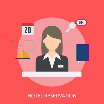 Hotel Reservation Conceptual illustration Design vector