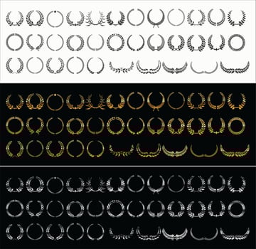 laurel wreaths vector