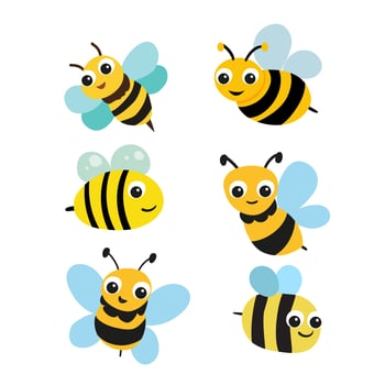 bee character vector design