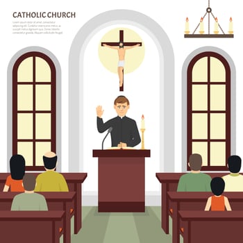 Catholic Church Priest vector