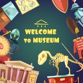  Invitation To Museum Illustration vector