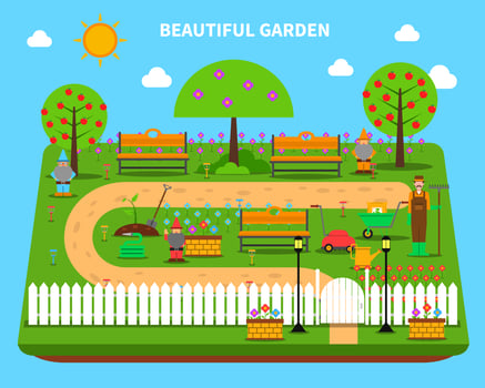 Garden concept illustration vector