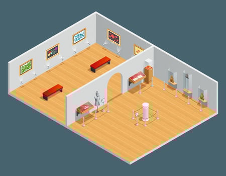 Isometric Interior Illustration vector