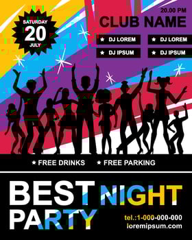 Disco Party Poster vector