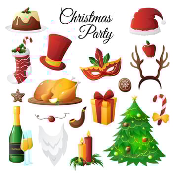 Christmas Party Set vector