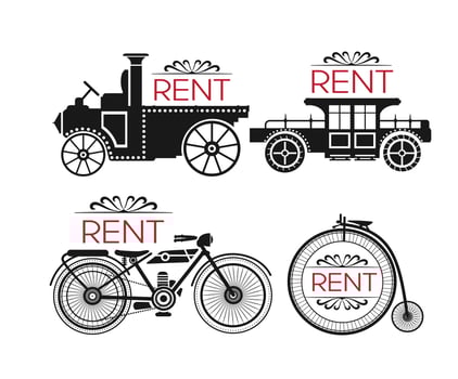 Object rental car  vector