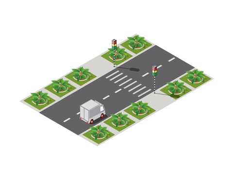 Highway city street road vector
