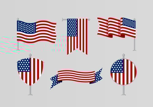 American Flag Collection vector