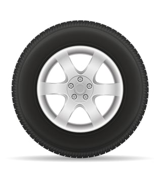 car wheel tire from the disk vector illustration