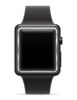 digital smart watch with touchscreen stock vector illustration