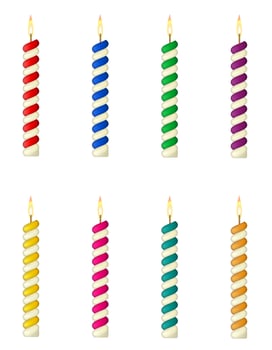 candles for the birthday cake vector illustration