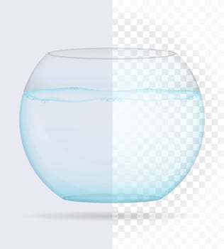 transparent aquarium vector illustration