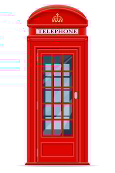 london red phone booth vector illustration
