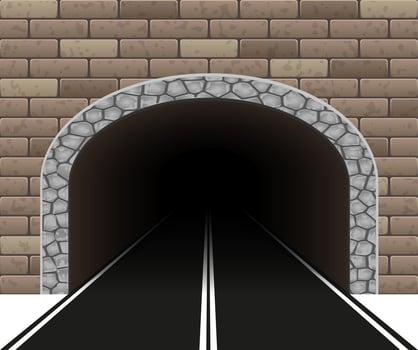 automobile tunnel vector illustration