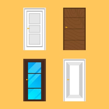 Flat Door Vector Collection