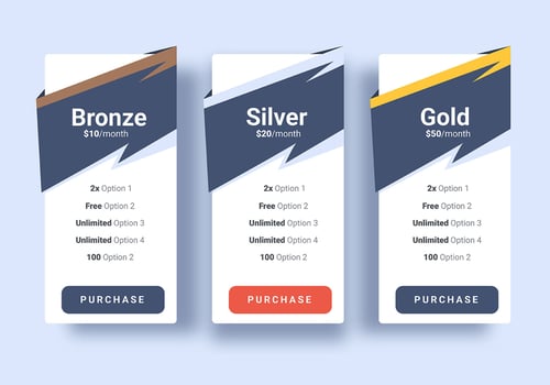 Pricing Table vector