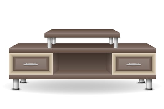 tv table furniture vector illustration