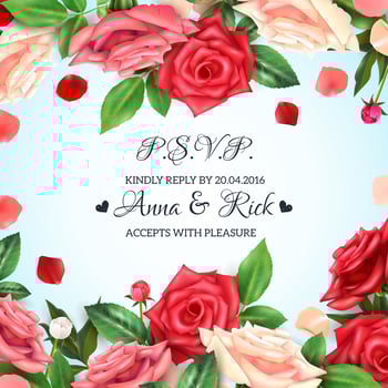 Realistic Rose Background vector