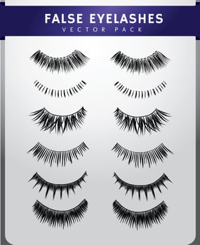 False Eyelashes Pack vector