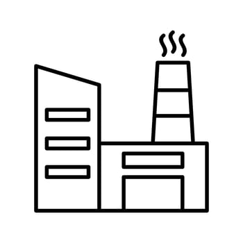 Factory Line Black Icon vector
