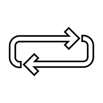 Loop Line Black Icon vector