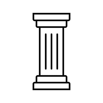 Column Line Black Icon vector