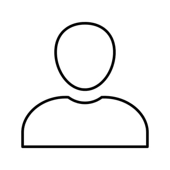 Profile Line Black Icon vector