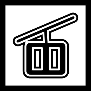 Chair lift Icon Design vector
