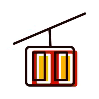Chair lift Icon Design vector