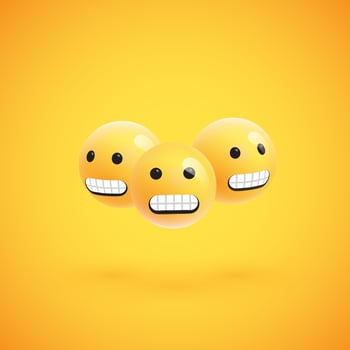 Group of high detailed yellow emoticons, vector illustration
