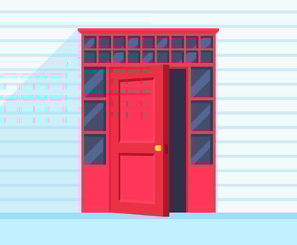 Red Open Door vector