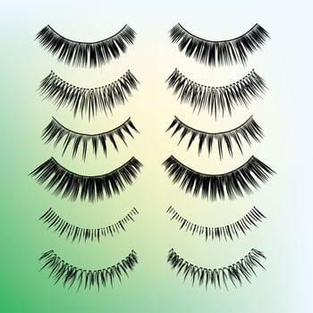 False Eyelashes Styles Pack vector