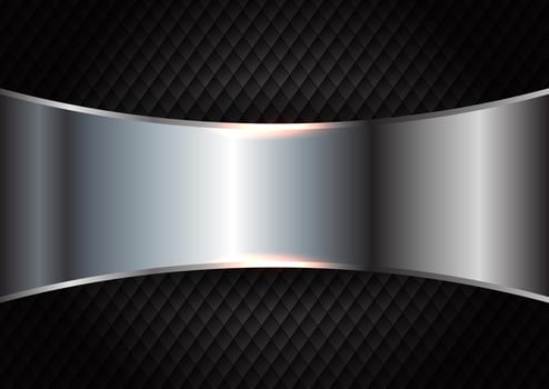 Brushed metal on dark texture background  vector