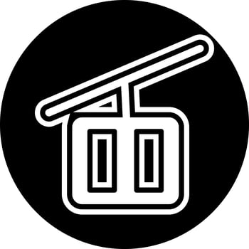 Chair lift Icon Design vector