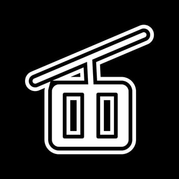 Chair lift Icon Design vector