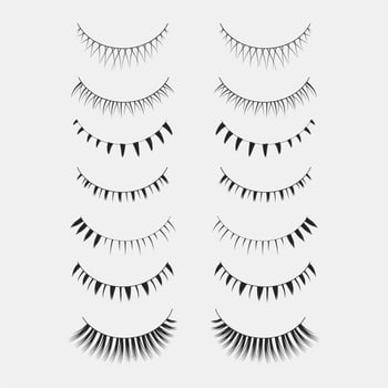 Eyelashes Clipart Set vector