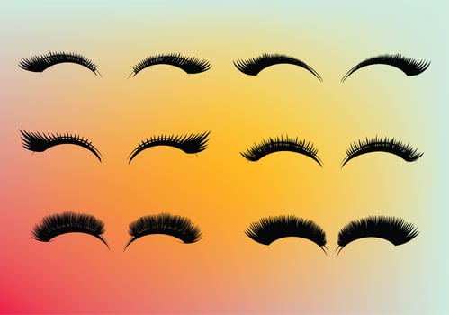 False Eyelashes Vector Pack