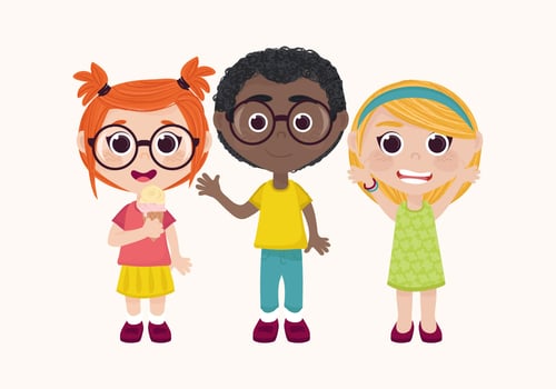 Vector Children Character Set