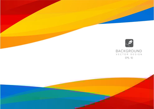 full color background with wavy shapes vector
