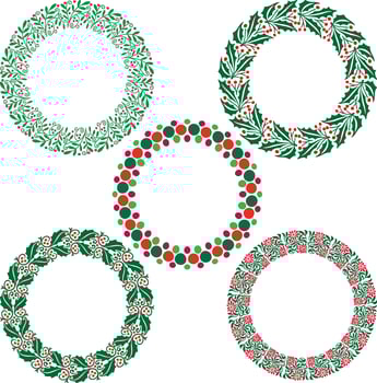 Christmas wreath frames  vector