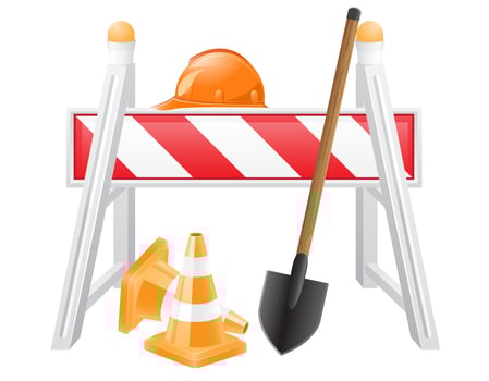 objects for road works vector illustration
