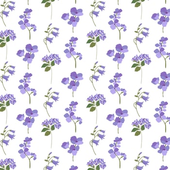 lavender purple botanical on white vector