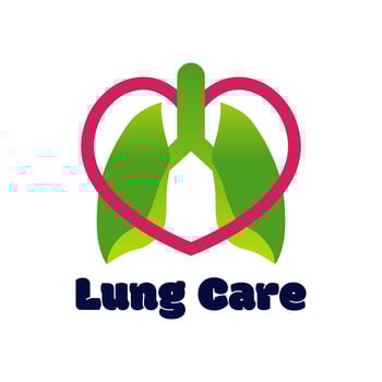lungs logo isolated on white background for pulmonary clinic. vector