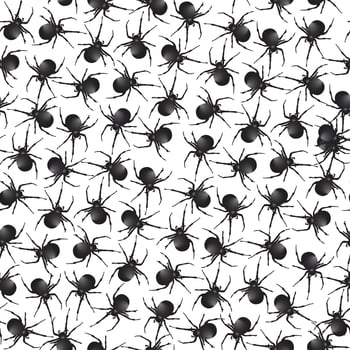 Halloween seamless pattern. Holiday background with spider, web vector