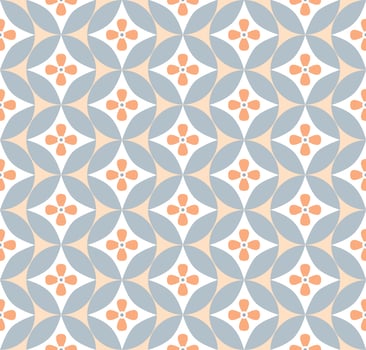 Floral geometric pattern. retro oriental flourish ornament. vector