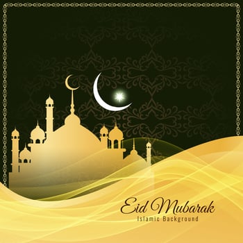 Abstract religious Eid Mubarak stylish background design vector