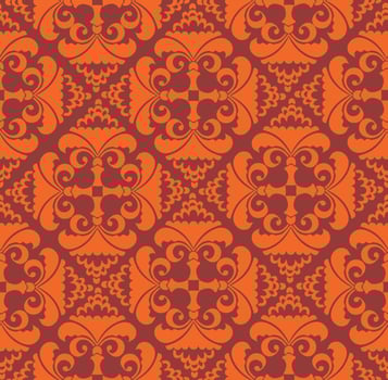 Floral geometric pattern. retro oriental flourish ornament. vector
