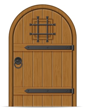 old wooden door vector illustration