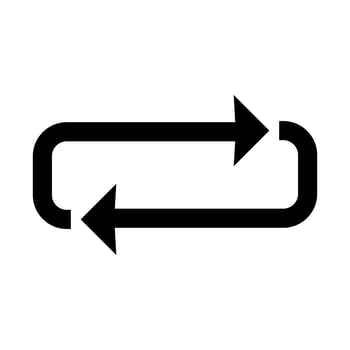 Loop Glyph Black Icon vector